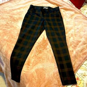 Brown/black plaid skinny